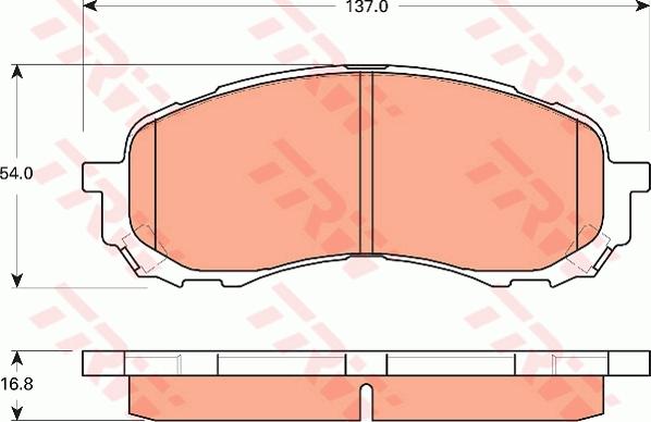 TRW GDB7682 - Brake Pad Set, disc brake www.autospares.lv