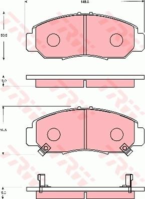 TRW GDB7634 - Тормозные колодки, дисковые, комплект www.autospares.lv