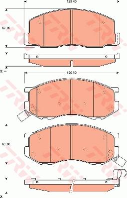 TRW GDB7630 - Bremžu uzliku kompl., Disku bremzes www.autospares.lv