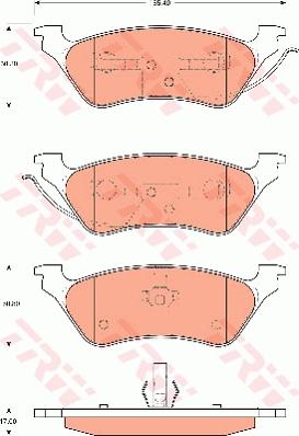 TRW GDB7670 - Bremžu uzliku kompl., Disku bremzes www.autospares.lv