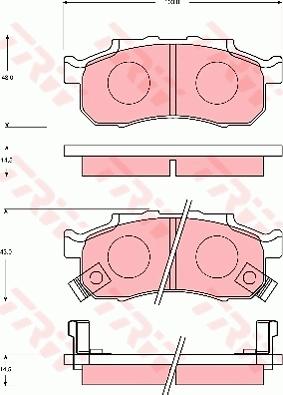 TRW GDB7090 - Тормозные колодки, дисковые, комплект www.autospares.lv