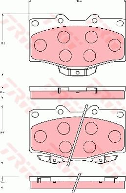 TRW GDB7049 - Тормозные колодки, дисковые, комплект www.autospares.lv