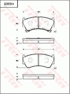 TRW GDB7044 - Brake Pad Set, disc brake www.autospares.lv