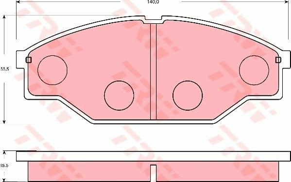 TRW GDB7045 - Brake Pad Set, disc brake www.autospares.lv