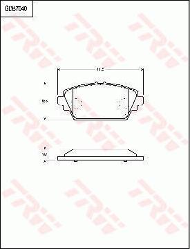 TRW GDB7040 - Brake Pad Set, disc brake www.autospares.lv