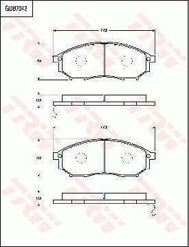 TRW GDB7042 - Bremžu uzliku kompl., Disku bremzes www.autospares.lv