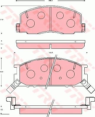 TRW GDB7056 - Тормозные колодки, дисковые, комплект www.autospares.lv