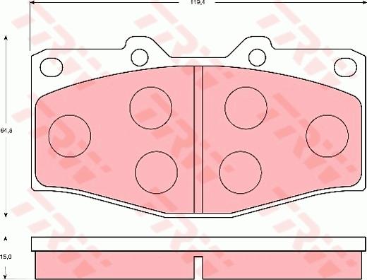 TRW GDB7068 - Bremžu uzliku kompl., Disku bremzes www.autospares.lv