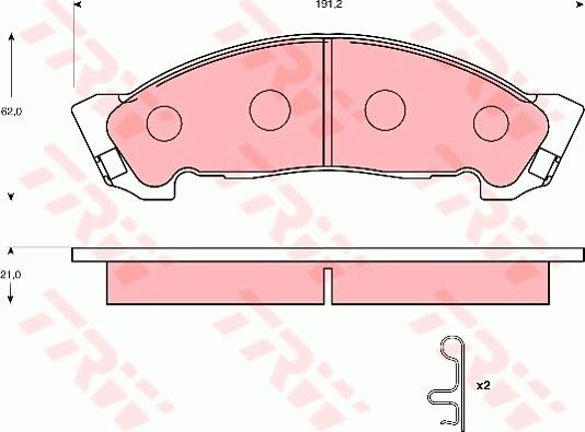 TRW GDB7087 - Bremžu uzliku kompl., Disku bremzes www.autospares.lv