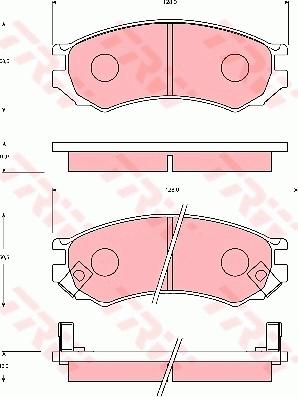 TRW GDB7030 - Bremžu uzliku kompl., Disku bremzes www.autospares.lv