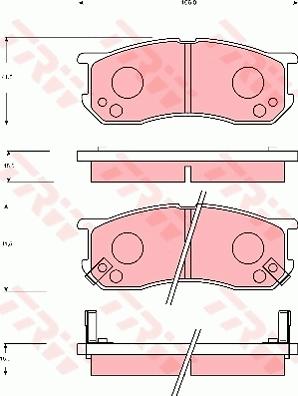 TRW GDB7024 - Тормозные колодки, дисковые, комплект www.autospares.lv