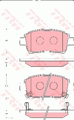 TRW GDB7075 - Тормозные колодки, дисковые, комплект www.autospares.lv