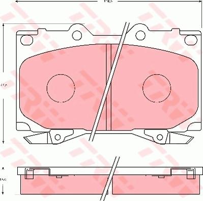 TRW GDB7072 - Brake Pad Set, disc brake www.autospares.lv