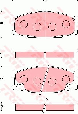 TRW GDB7100 - Bremžu uzliku kompl., Disku bremzes www.autospares.lv