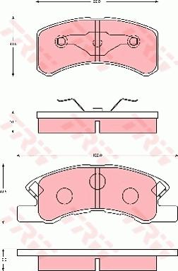 TRW GDB7114 - Bremžu uzliku kompl., Disku bremzes www.autospares.lv