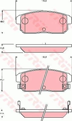 TRW GDB7184AT - Bremžu uzliku kompl., Disku bremzes www.autospares.lv