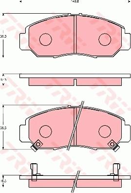 TRW GDB7182 - Тормозные колодки, дисковые, комплект www.autospares.lv