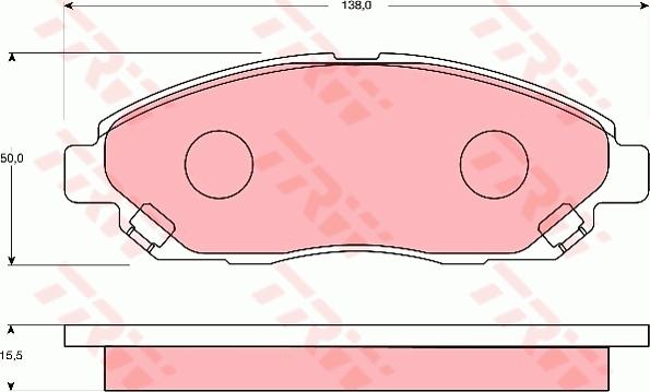 TRW GDB7139 - Тормозные колодки, дисковые, комплект www.autospares.lv