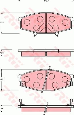 TRW GDB7135 - Bremžu uzliku kompl., Disku bremzes www.autospares.lv