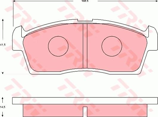 TRW GDB7128 - Тормозные колодки, дисковые, комплект www.autospares.lv