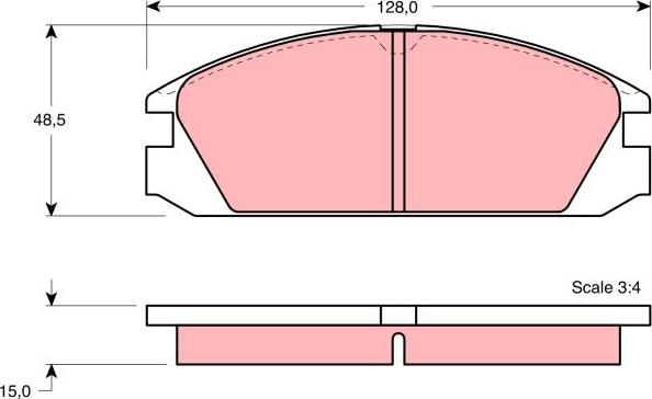 TRW GDB784AT - Bremžu uzliku kompl., Disku bremzes www.autospares.lv