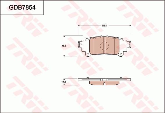 TRW GDB7854 - Bremžu uzliku kompl., Disku bremzes autospares.lv