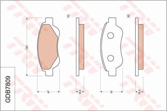 TRW GDB7809 - Bremžu uzliku kompl., Disku bremzes www.autospares.lv