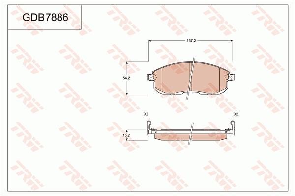 TRW GDB7886DT - Bremžu uzliku kompl., Disku bremzes www.autospares.lv