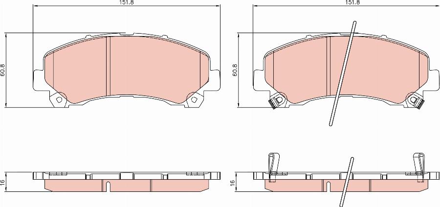 TRW GDB7881AT - Bremžu uzliku kompl., Disku bremzes www.autospares.lv