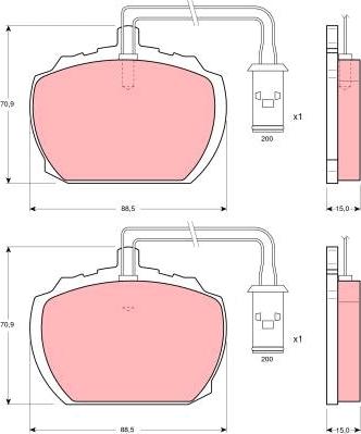 TRW GDB783 - Bremžu uzliku kompl., Disku bremzes www.autospares.lv