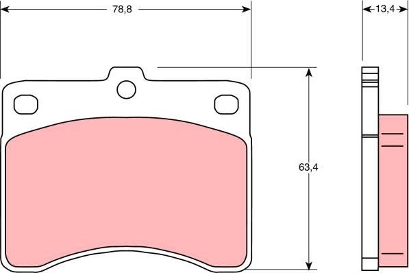 TRW GDB736AT - Bremžu uzliku kompl., Disku bremzes www.autospares.lv