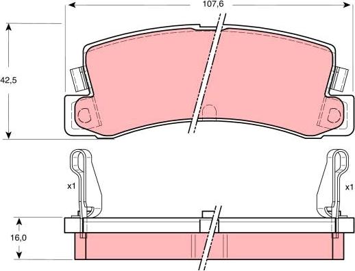 TRW GDB730DT - Bremžu uzliku kompl., Disku bremzes www.autospares.lv