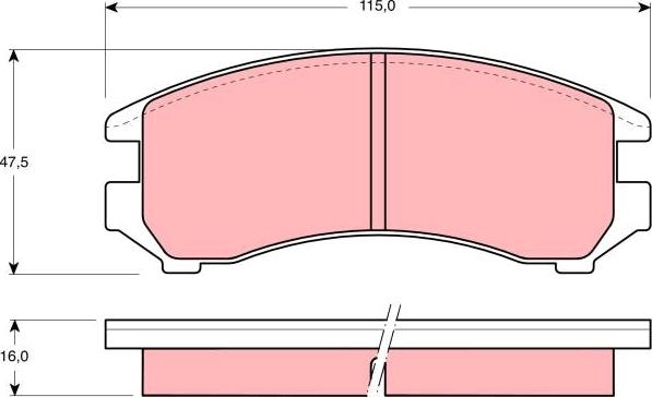 TRW GDB731 - Bremžu uzliku kompl., Disku bremzes autospares.lv