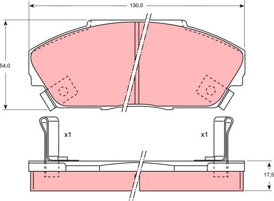 TRW GDB733 - Brake Pad Set, disc brake www.autospares.lv