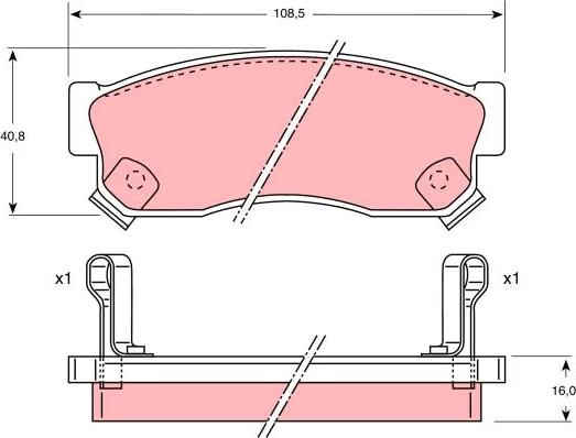 TRW GDB732 - Bremžu uzliku kompl., Disku bremzes www.autospares.lv