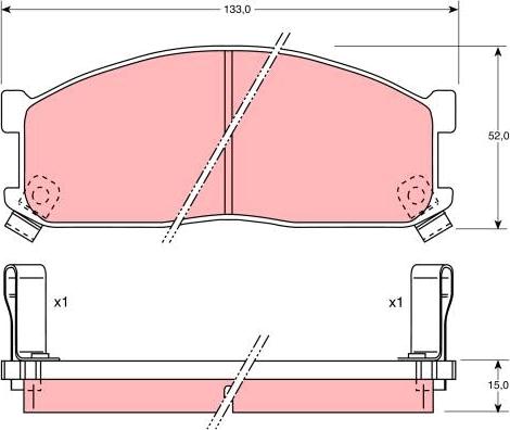 TRW GDB737 - Brake Pad Set, disc brake www.autospares.lv