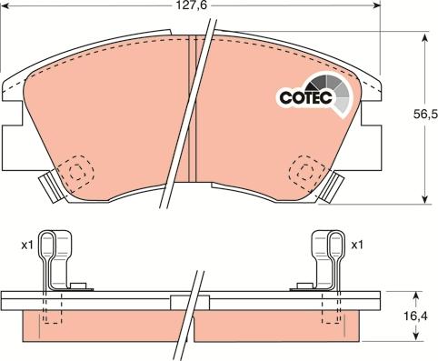 TRW GDB729AT - Тормозные колодки, дисковые, комплект www.autospares.lv