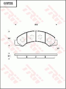 TRW GDB7252 - Bremžu uzliku kompl., Disku bremzes www.autospares.lv