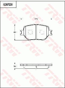 TRW GDB7230 - Bremžu uzliku kompl., Disku bremzes autospares.lv