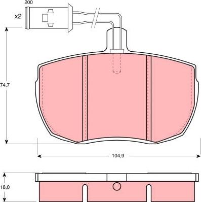 TRW GDB779 - Тормозные колодки, дисковые, комплект www.autospares.lv