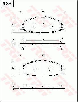 TRW GDB7744 - Bremžu uzliku kompl., Disku bremzes www.autospares.lv