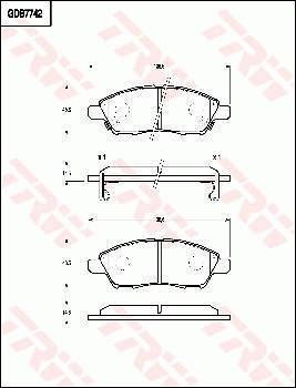 TRW GDB7742 - Bremžu uzliku kompl., Disku bremzes www.autospares.lv