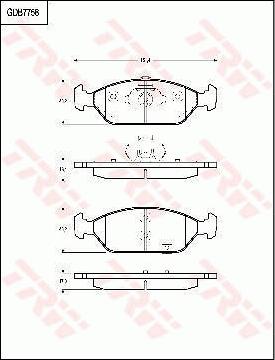 TRW GDB7758 - Bremžu uzliku kompl., Disku bremzes autospares.lv