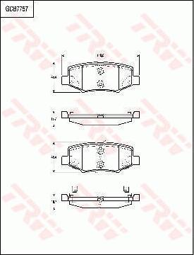 TRW GDB7757 - Bremžu uzliku kompl., Disku bremzes www.autospares.lv