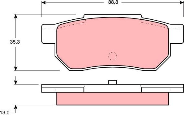 TRW GDB775 - Тормозные колодки, дисковые, комплект www.autospares.lv