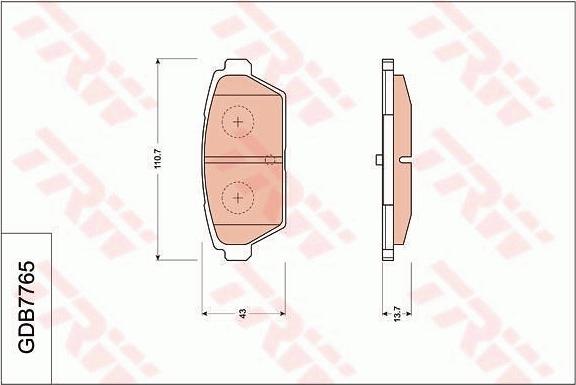 TRW GDB7765 - Bremžu uzliku kompl., Disku bremzes www.autospares.lv