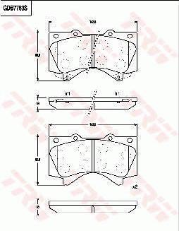 TRW GDB7763AT - Bremžu uzliku kompl., Disku bremzes www.autospares.lv