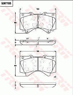 TRW GDB7763 - Brake Pad Set, disc brake www.autospares.lv