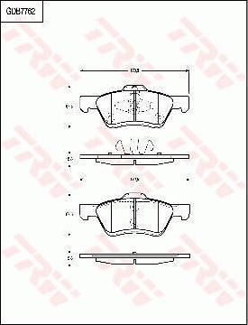 TRW GDB7762 - Bremžu uzliku kompl., Disku bremzes autospares.lv