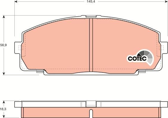 TRW GDB770 - Brake Pad Set, disc brake www.autospares.lv